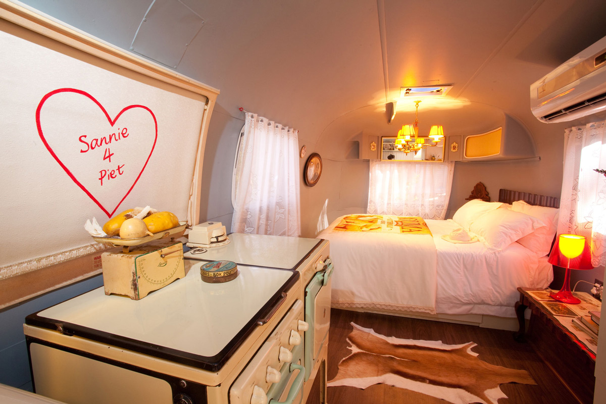 Themed Trailer, Bedroom, Old Mac Daddy, Luxury Trailer Park in South Africa