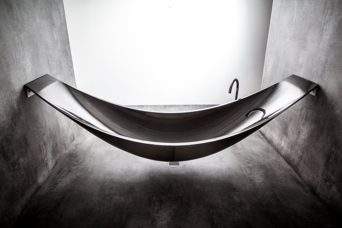 Suspended Carbon Fiber Bath: Vessel by Splinter Works