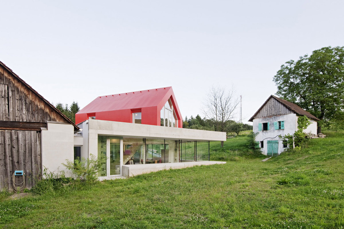 Glass Walls, Old Farm House Renovation and Expansion in Burgenland, Austria