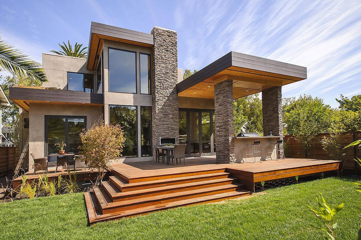 Outdoor Living, Garden, Terrace, Modern Home in Burlingame, California