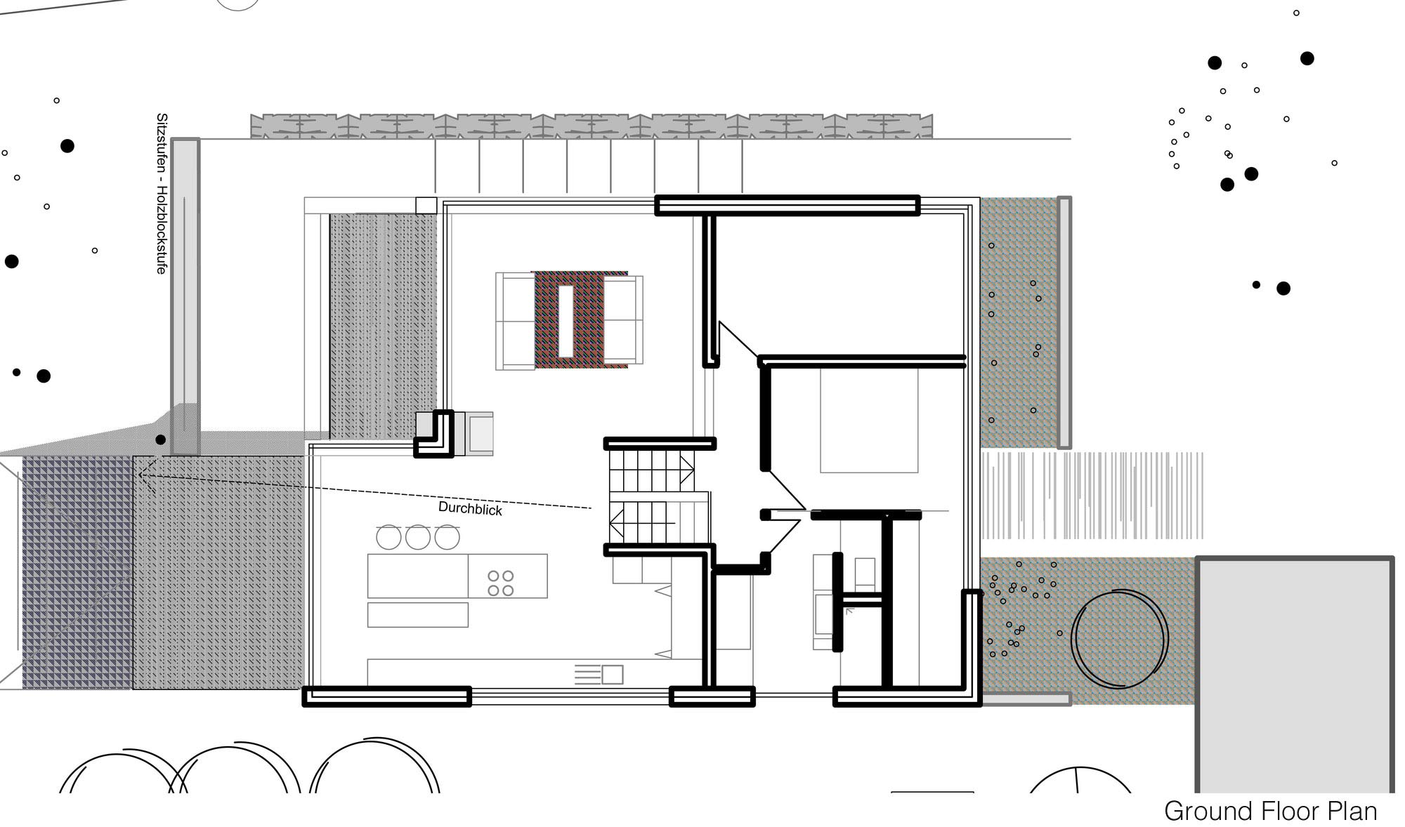 Ground Floor Plan, Home Split Level Home in Aalen, Germany