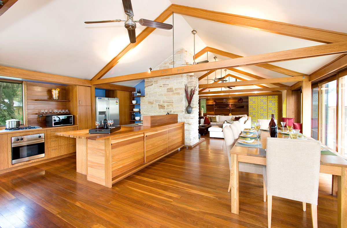 Kitchen, Dining Space, Treetops Holiday Home in Sydney, Australia