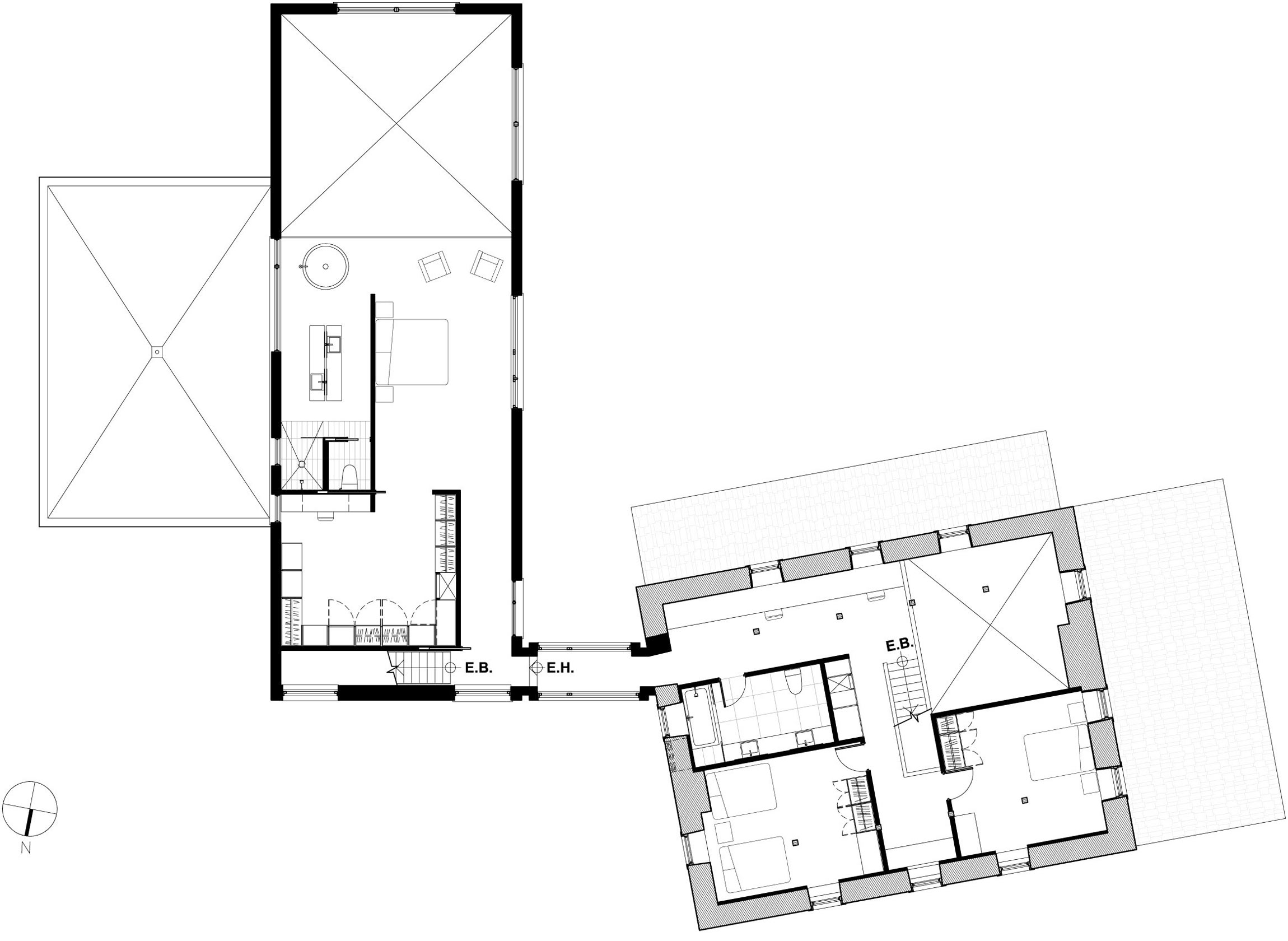 First Floor Plan, Renovation and Addition in Dorval, Canada