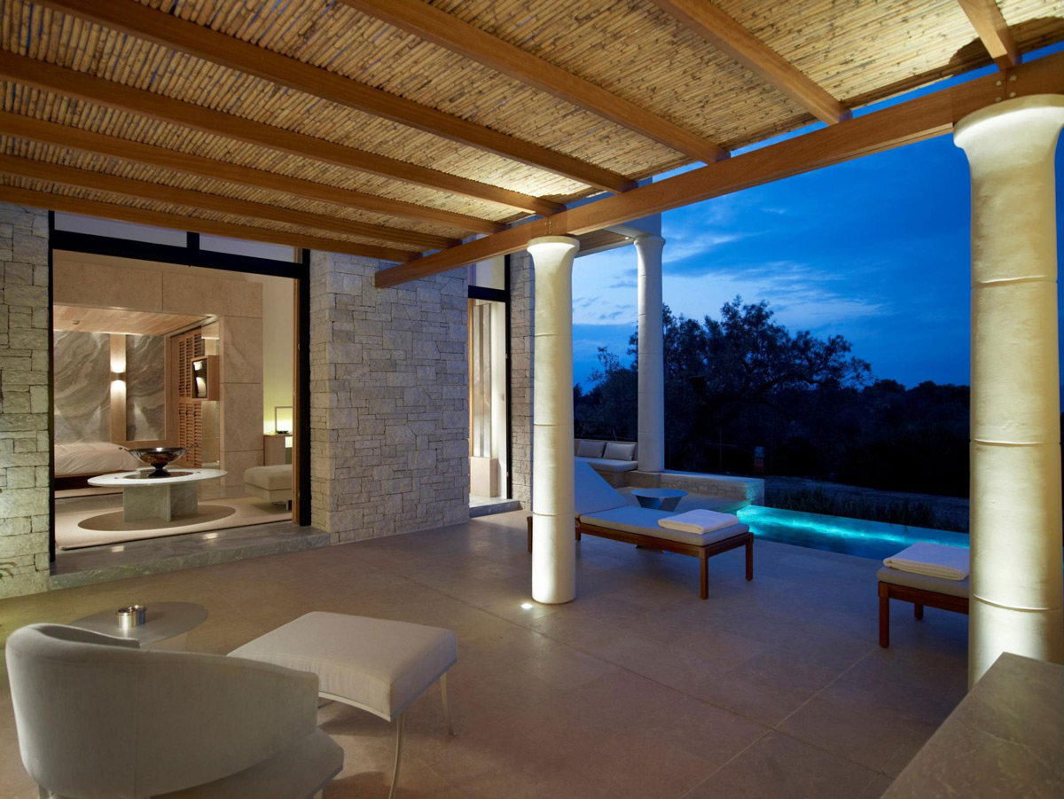 Pool, Lighting, Terrace, Bedroom, Elegant Villas in Kranidi, Greece