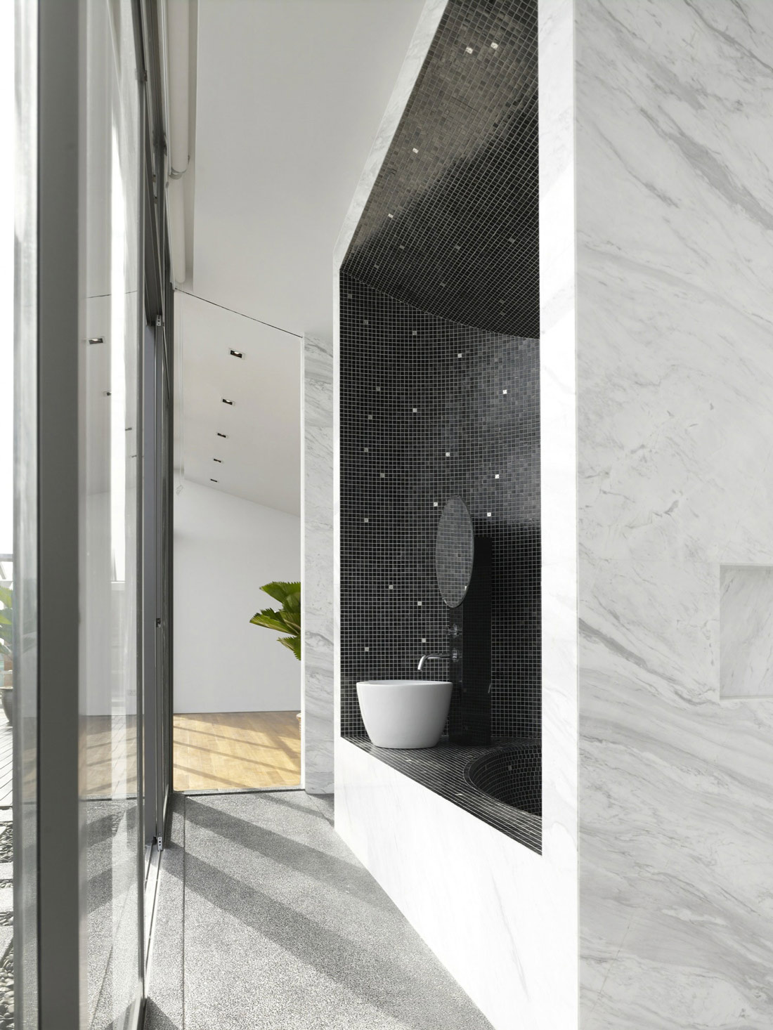 Stylish Bathroom, Minimalist Contemporary Home in Singapore