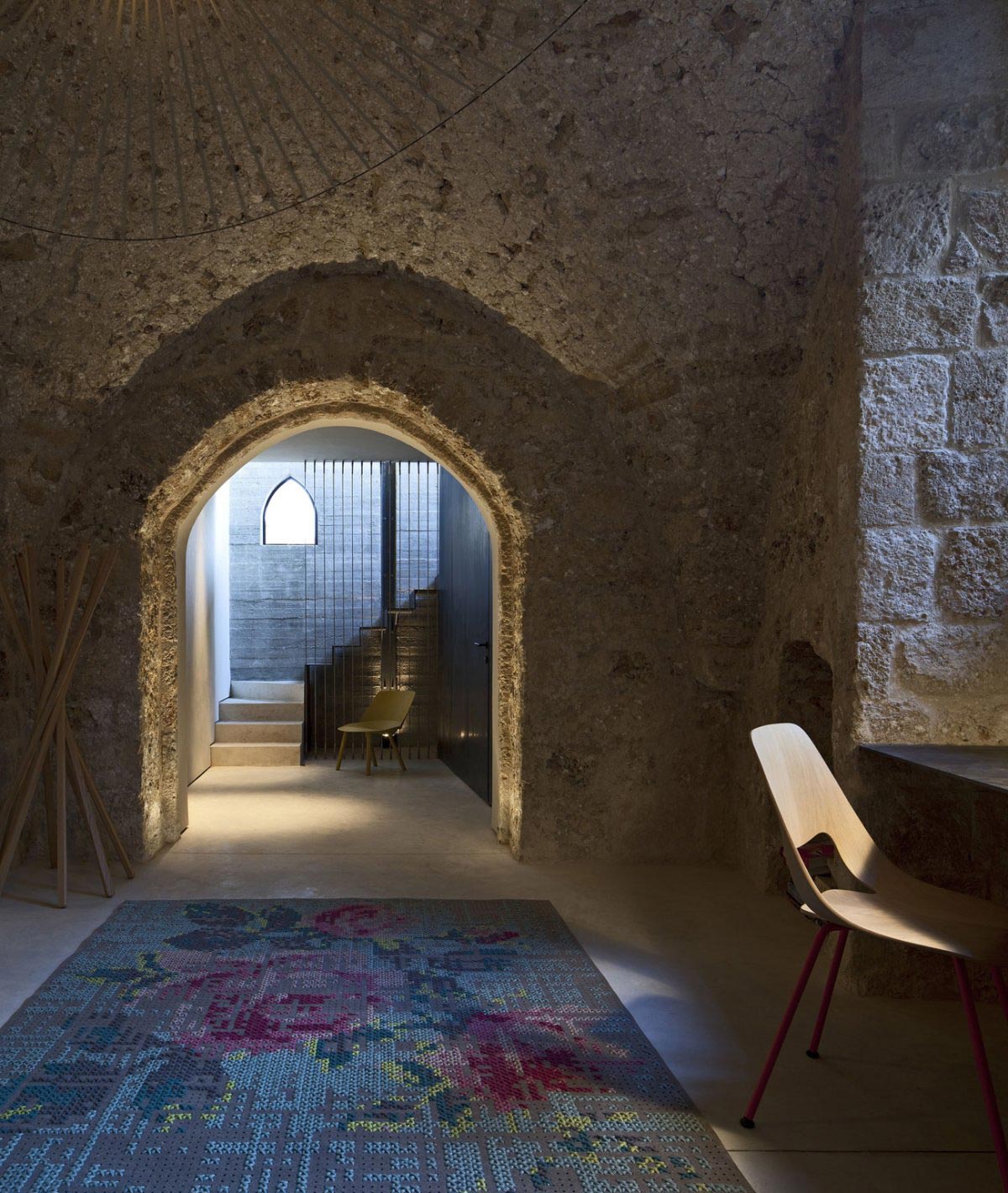 Canevas Collection, Rug, Stairs, Contemporary Renovation in Old Jaffa, Tel Aviv