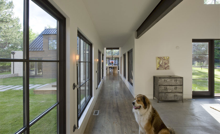 Hallway, Modern and Rustic Home in Boulder, Colorado