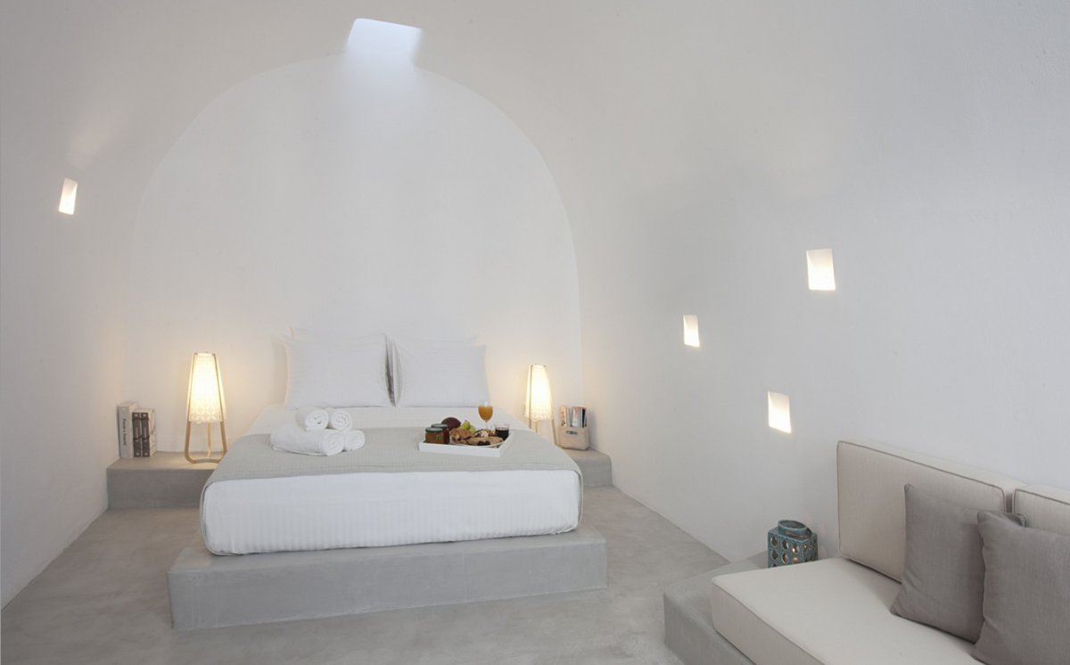 Bedroom Lighting, Villa Renovation in Megalochori, Santorini