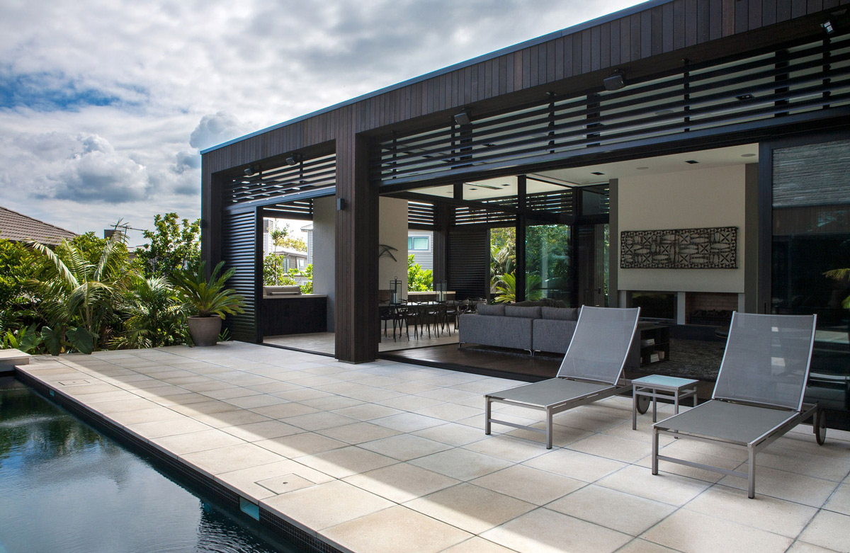 Terrace, Outdoor Living, Modern House in Auckland, New Zealand