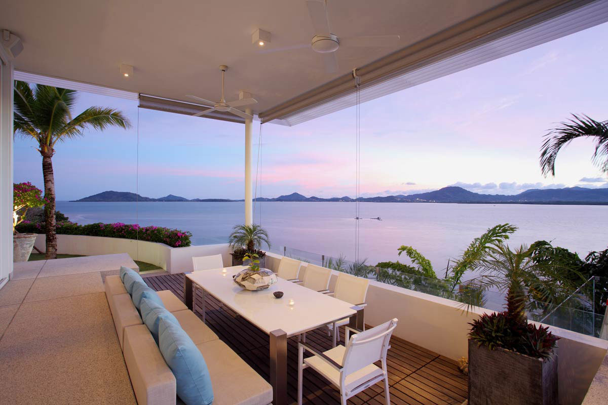 Outdoor Dining, Bay Views, Oceanfront Villa in Phuket, Thailand