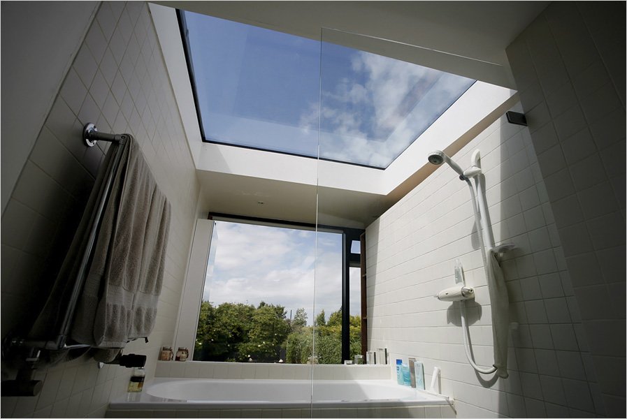 Bathroom, Glass Shower Screen, Barn Conversion on the Island of Guernsey