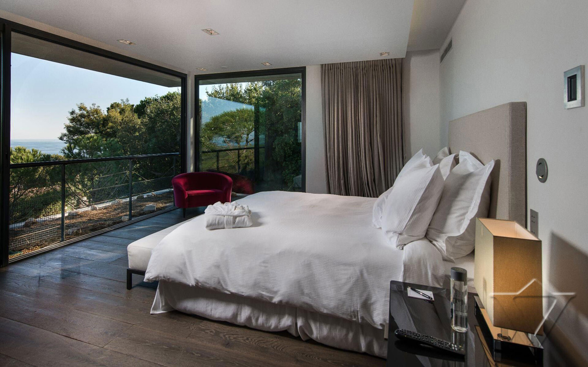 Bedroom, Glass Walls, Luxury Holiday Villa in Saint-Tropez, France