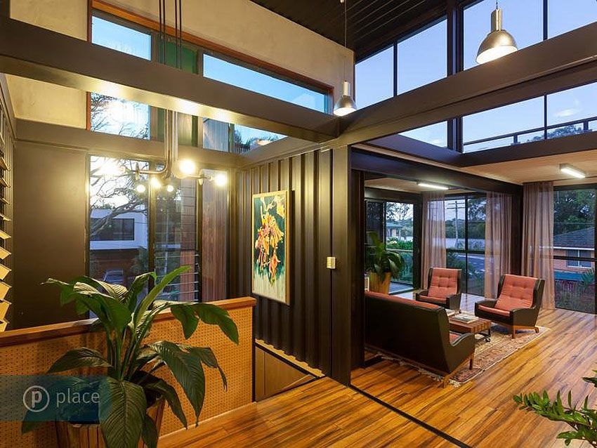 Art, Lighting, Shipping Container Home in Brisbane, Queensland