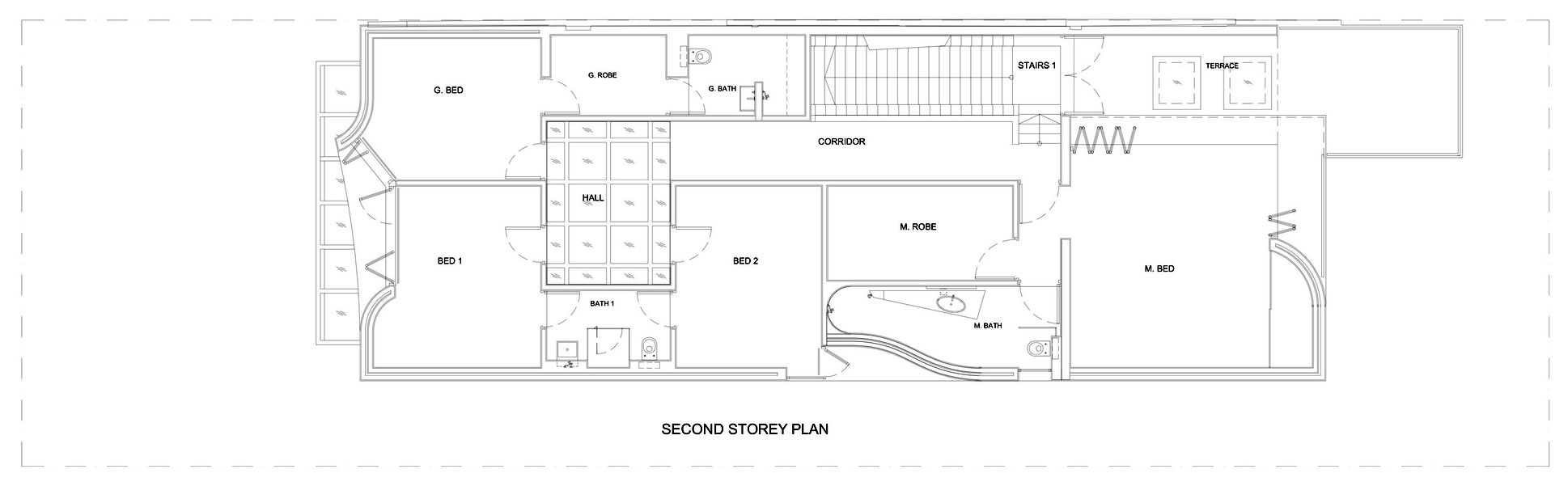 Second Floor Plan, Modern Home, Singapore