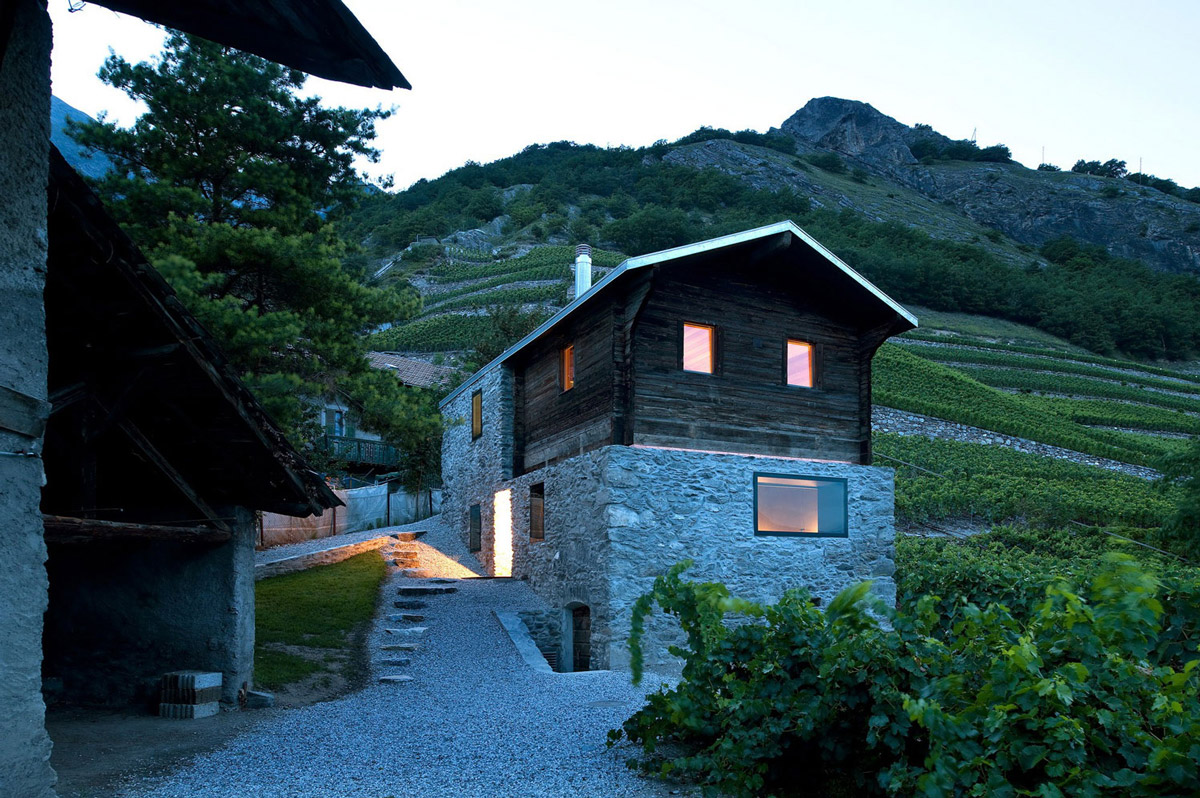 Traditional Wine Growers Home Remodel in Vétroz, Switzerland