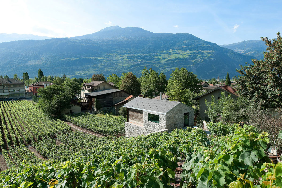 Grape Vines, Mountain Views, Home Remodel in Vétroz, Switzerland