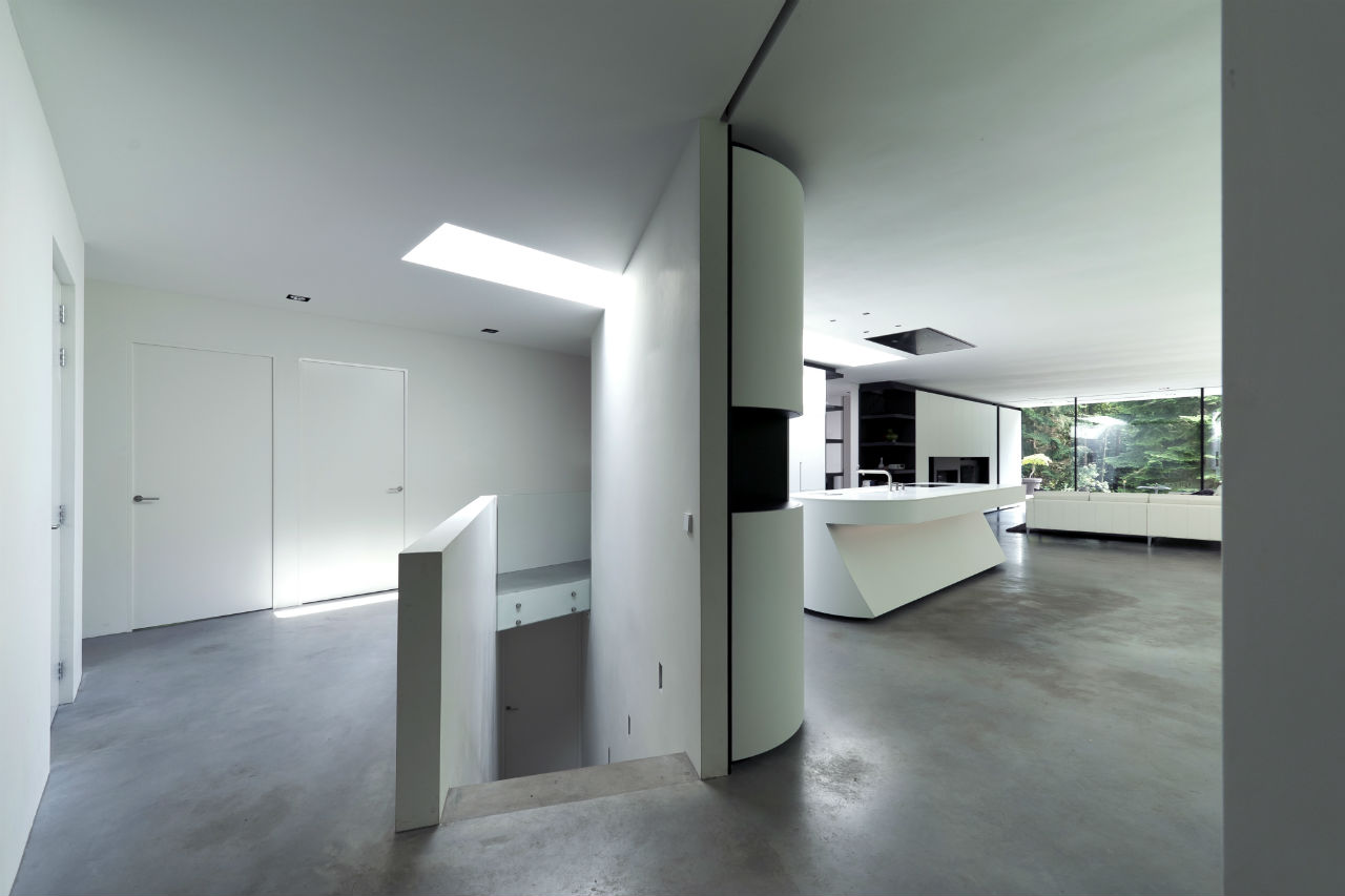 Open Plan Kitchen, Living Space, Modern Villa in Hattem, The Netherlands