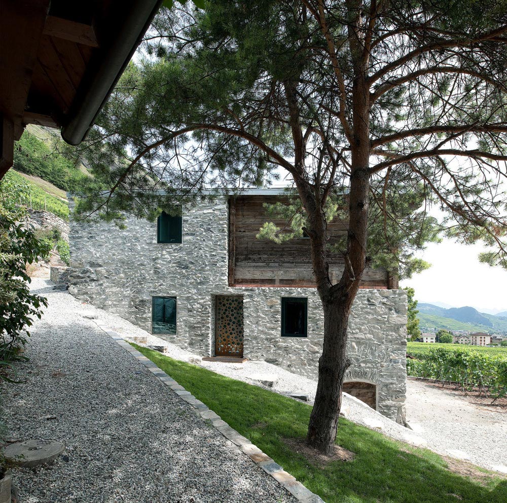 Stone Walls, Home Remodel in Vétroz, Switzerland