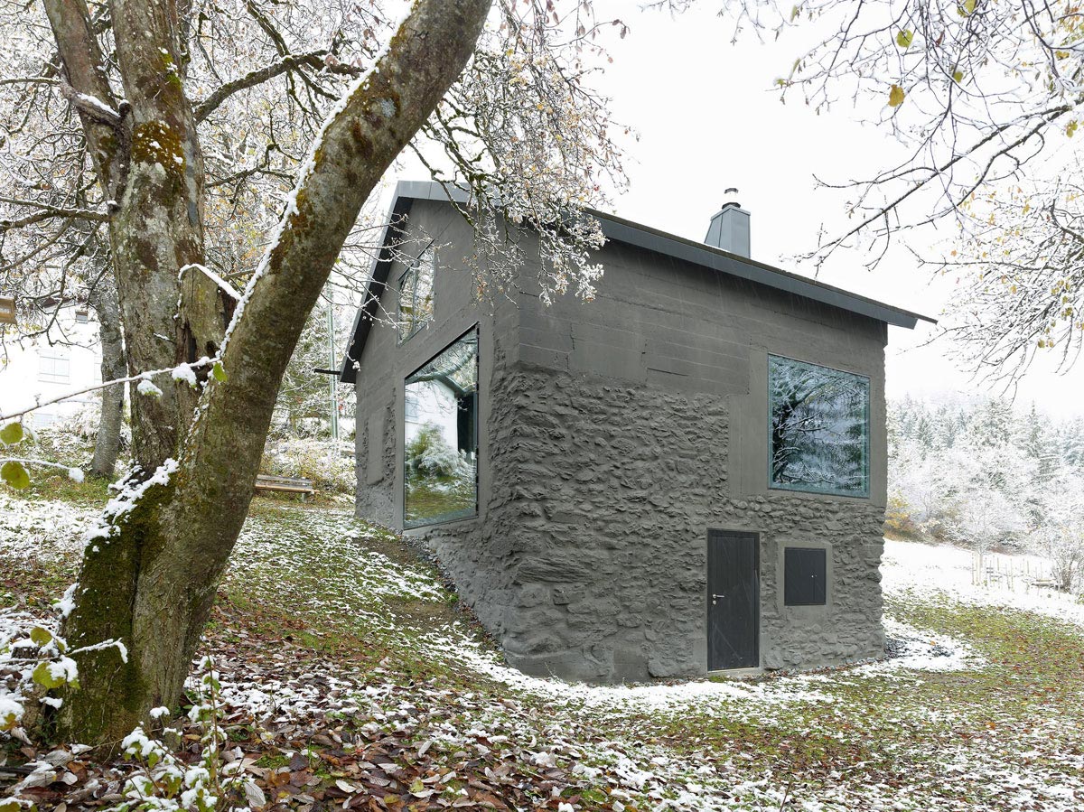 Entrance, Holiday Home Renovation in Ayent, Switzerland