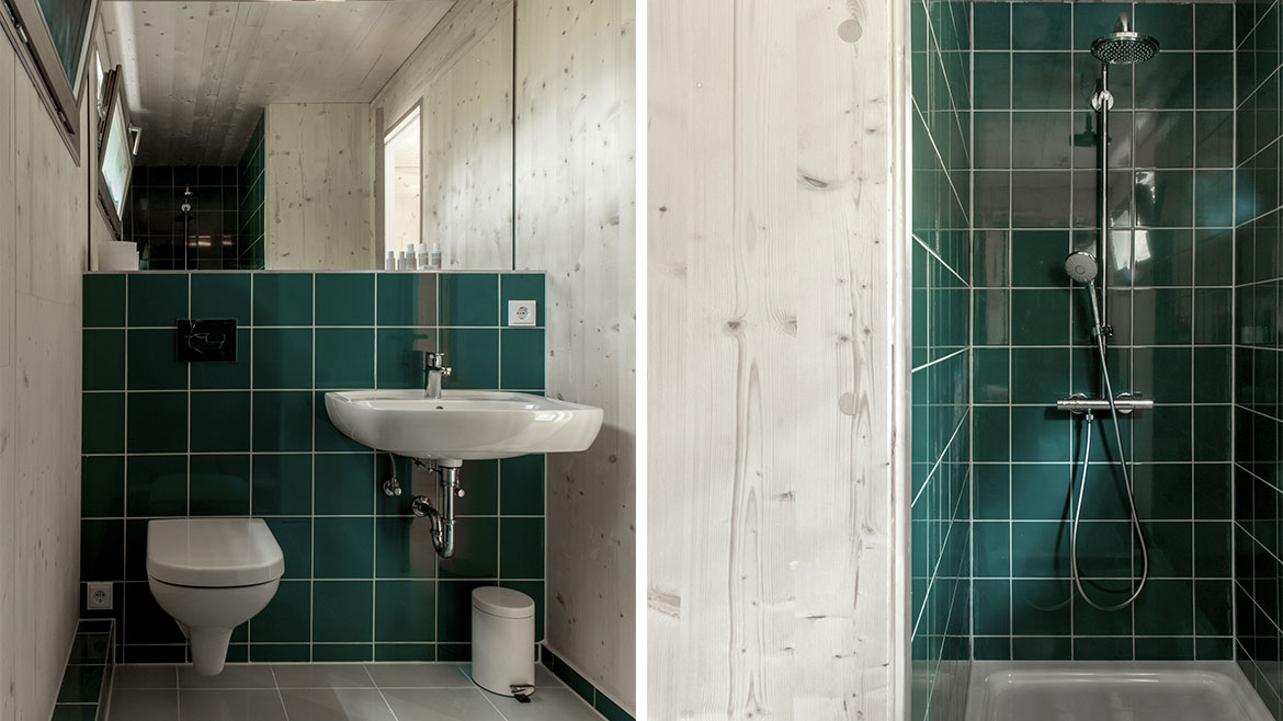 Shower, Bathroom, Urban Treehouse in Berlin, Germany
