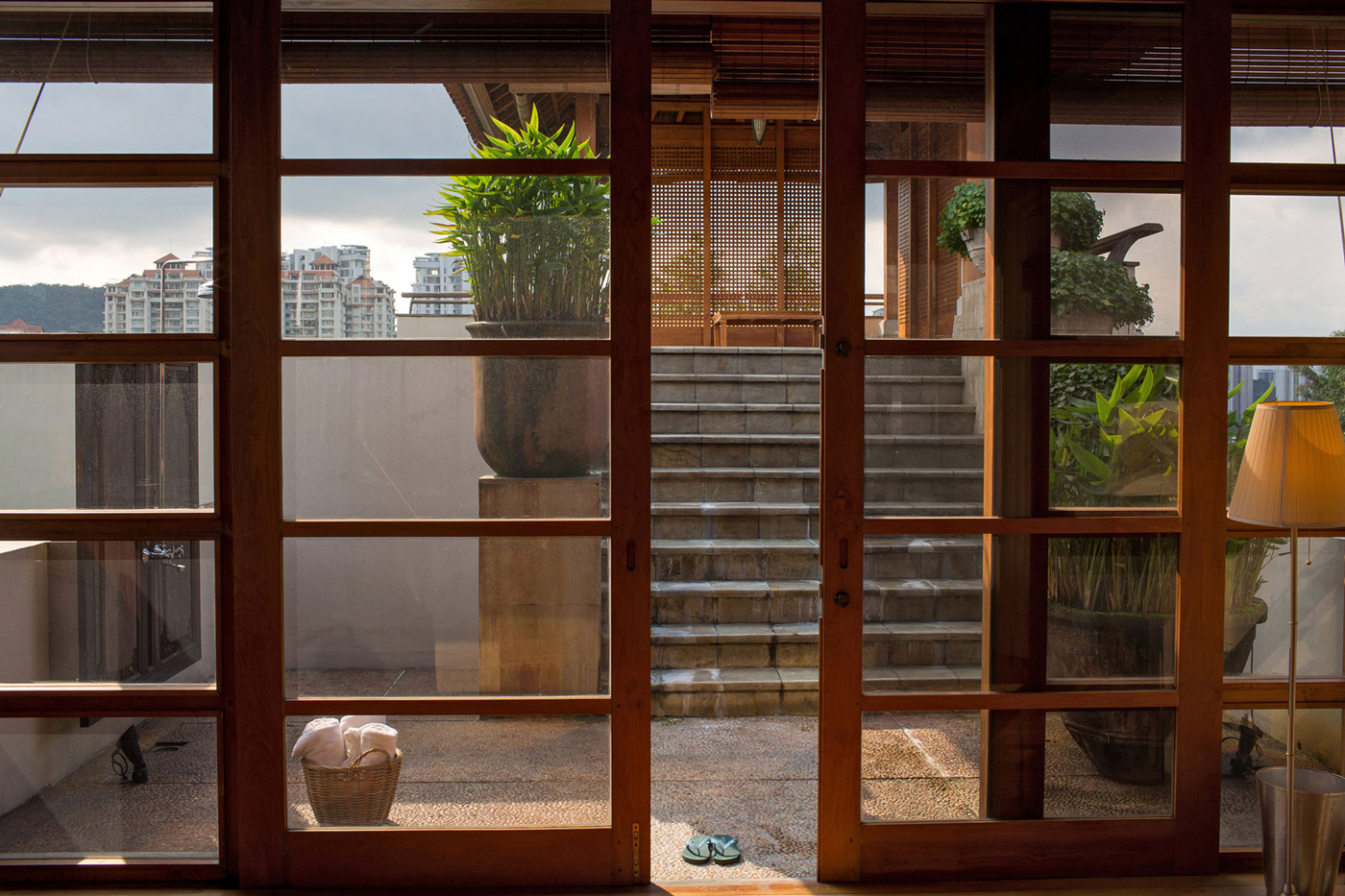 Courtyard, Glass Sliding Doors, Home in Kuala Lumpur, Malaysia