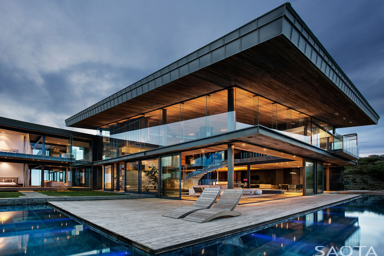 Wooden Terrace, Pool, Glass Walls