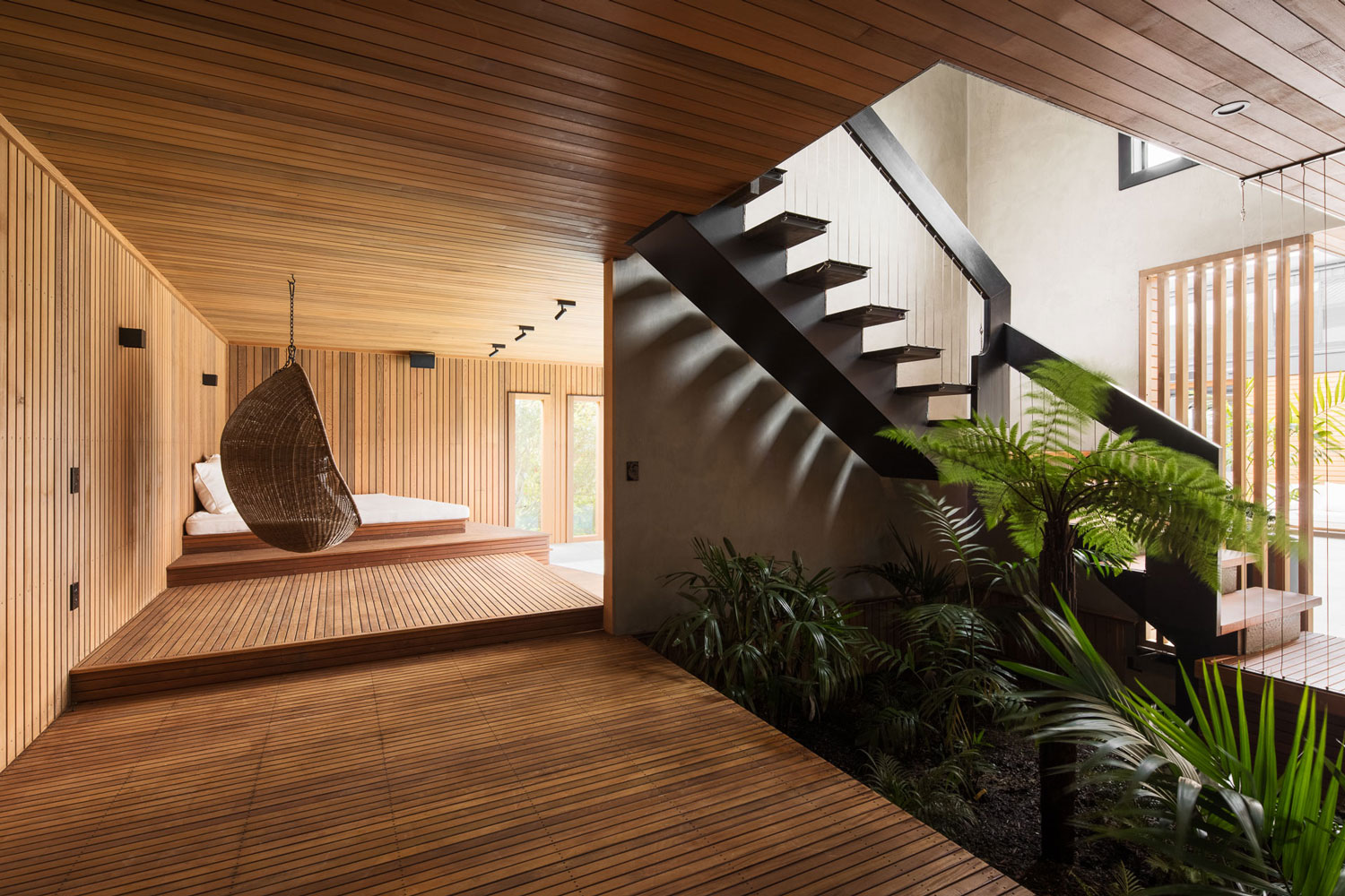 Wooden Flooring, Indoor Swing